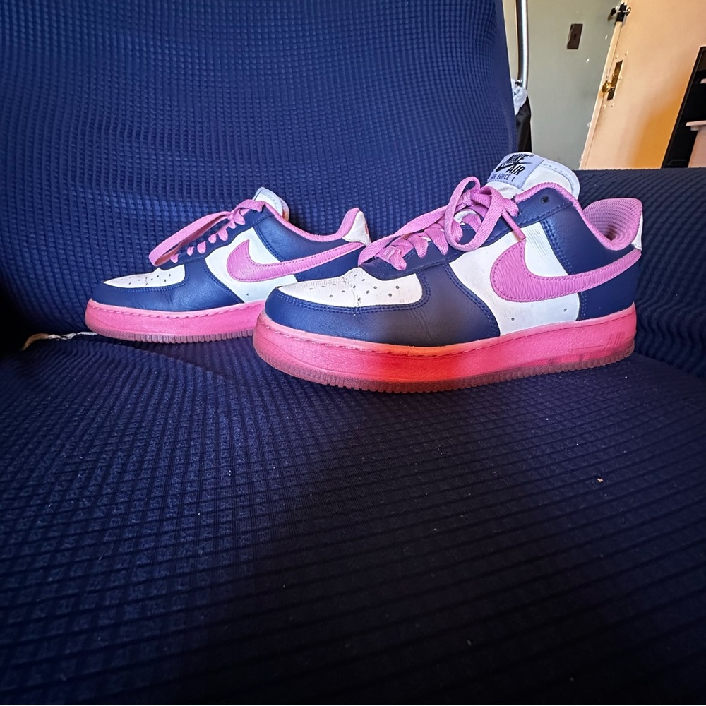 Custom color and pattern Nike Air Force 1’s.